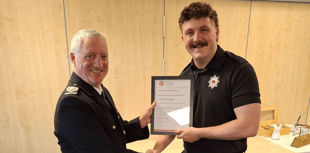 Recruit firefighter Joshua bags service award 