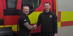 Fire station welcomes newest recruit Ben 