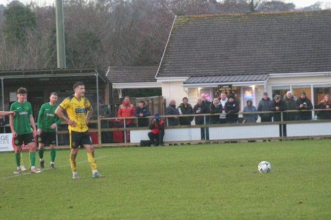 Jared Lewington ready to strike from the penalty spot