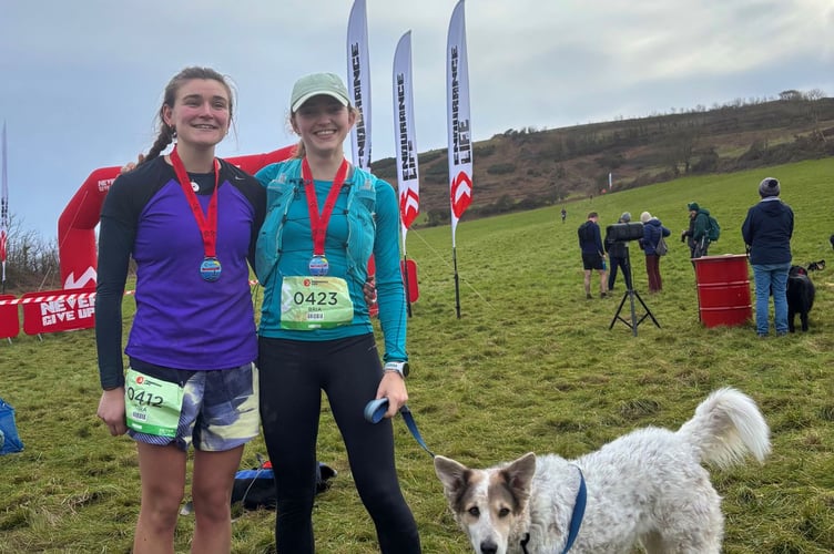 Tara Davis and Bria Grange after the marathon at Beesand