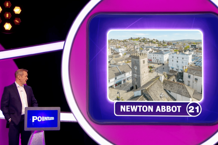 Newton Abbot makes an appearance on the BBC's Pointless 