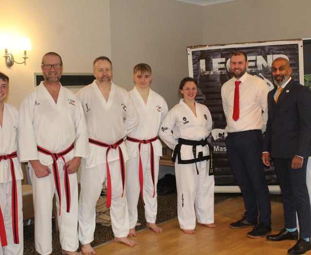 Black belt promotions for martial arts quintet