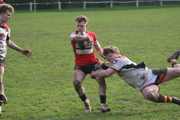 NARFC- Jed Griffin tackles a Winscombe player