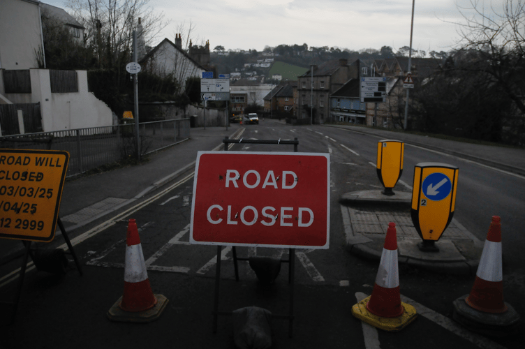 Drivers must now take a diversion as part of Highweek Street is closed 