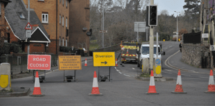 Road now closed after slight delay