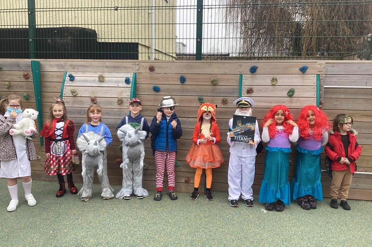 Clever costumes for World Book Day at All Saints Marsh C of E Academy in Newton Abbot