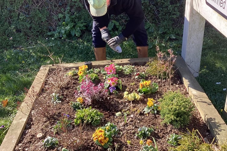 A warm welcome to Kingskerswell thanks to the addition of plants to the 'gateway' to the village